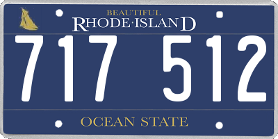 RI license plate 717512
