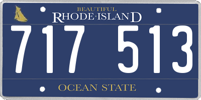 RI license plate 717513