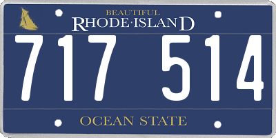 RI license plate 717514