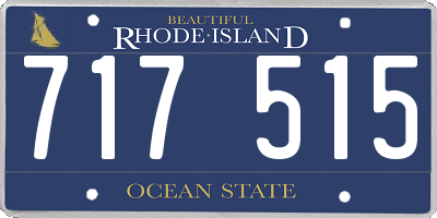 RI license plate 717515