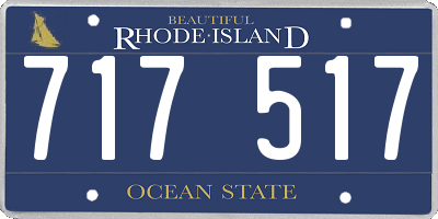 RI license plate 717517