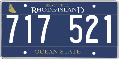 RI license plate 717521