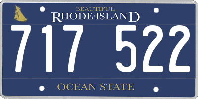 RI license plate 717522