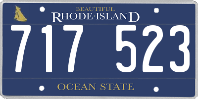 RI license plate 717523