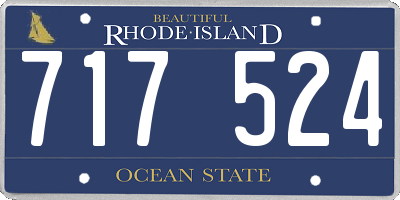 RI license plate 717524