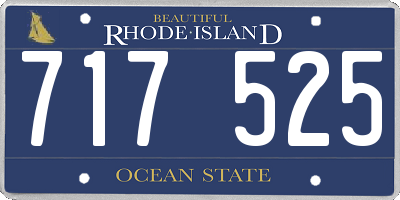 RI license plate 717525