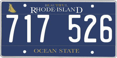RI license plate 717526