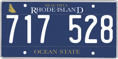 RI license plate 717528