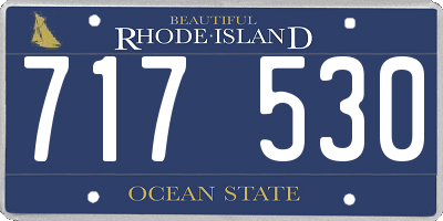 RI license plate 717530