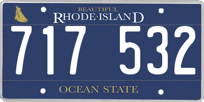 RI license plate 717532
