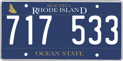 RI license plate 717533