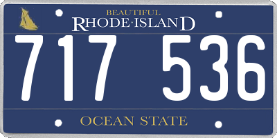 RI license plate 717536