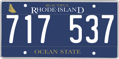 RI license plate 717537