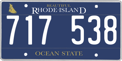 RI license plate 717538