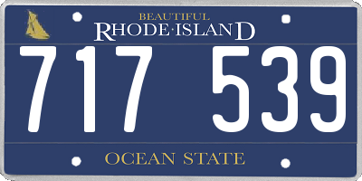 RI license plate 717539