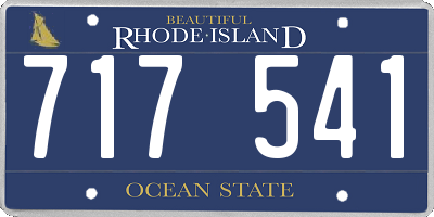 RI license plate 717541