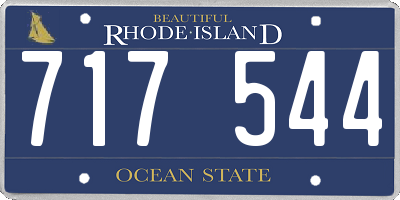 RI license plate 717544