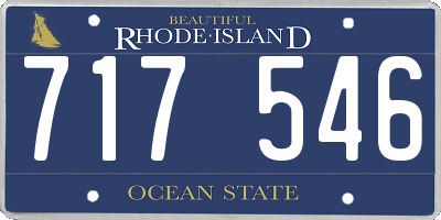 RI license plate 717546