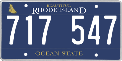 RI license plate 717547