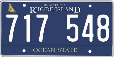 RI license plate 717548