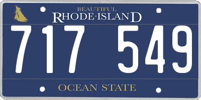 RI license plate 717549