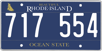 RI license plate 717554