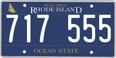 RI license plate 717555