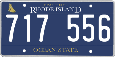 RI license plate 717556