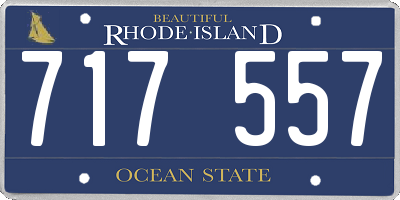 RI license plate 717557