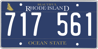 RI license plate 717561