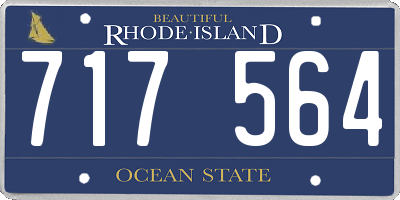 RI license plate 717564