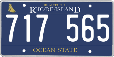 RI license plate 717565