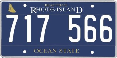 RI license plate 717566