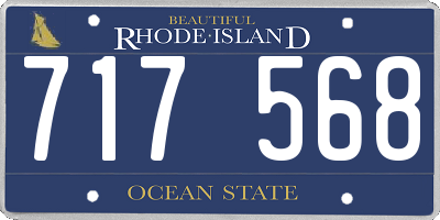 RI license plate 717568