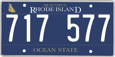 RI license plate 717577
