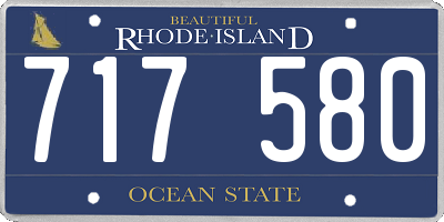RI license plate 717580