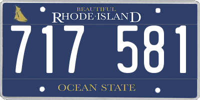 RI license plate 717581