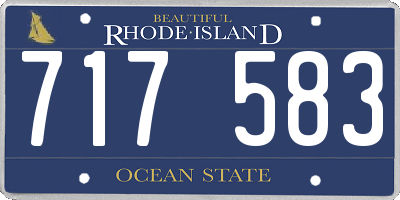 RI license plate 717583