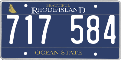 RI license plate 717584