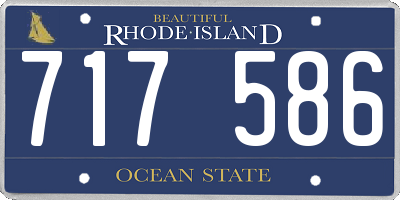 RI license plate 717586