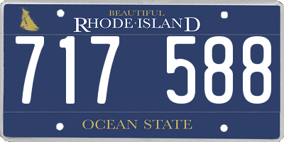 RI license plate 717588