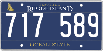 RI license plate 717589