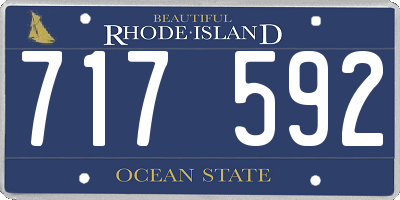 RI license plate 717592