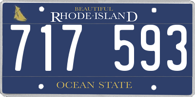 RI license plate 717593