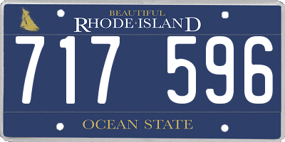 RI license plate 717596