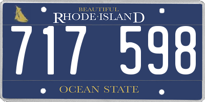 RI license plate 717598
