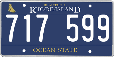 RI license plate 717599