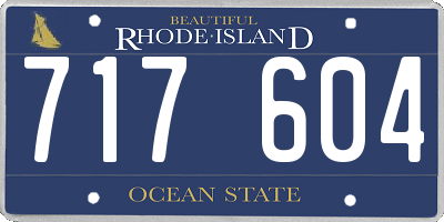 RI license plate 717604
