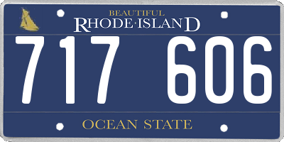 RI license plate 717606