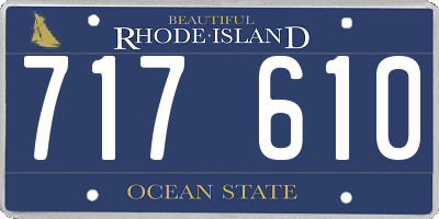 RI license plate 717610